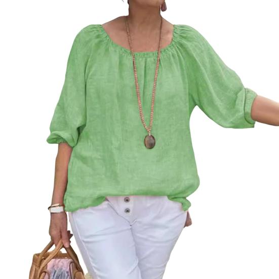 Женские топы с круглым вырезом и коротким рукавом, свободный крой, повседневные топы, однотонные, дышащие, легкие футболки