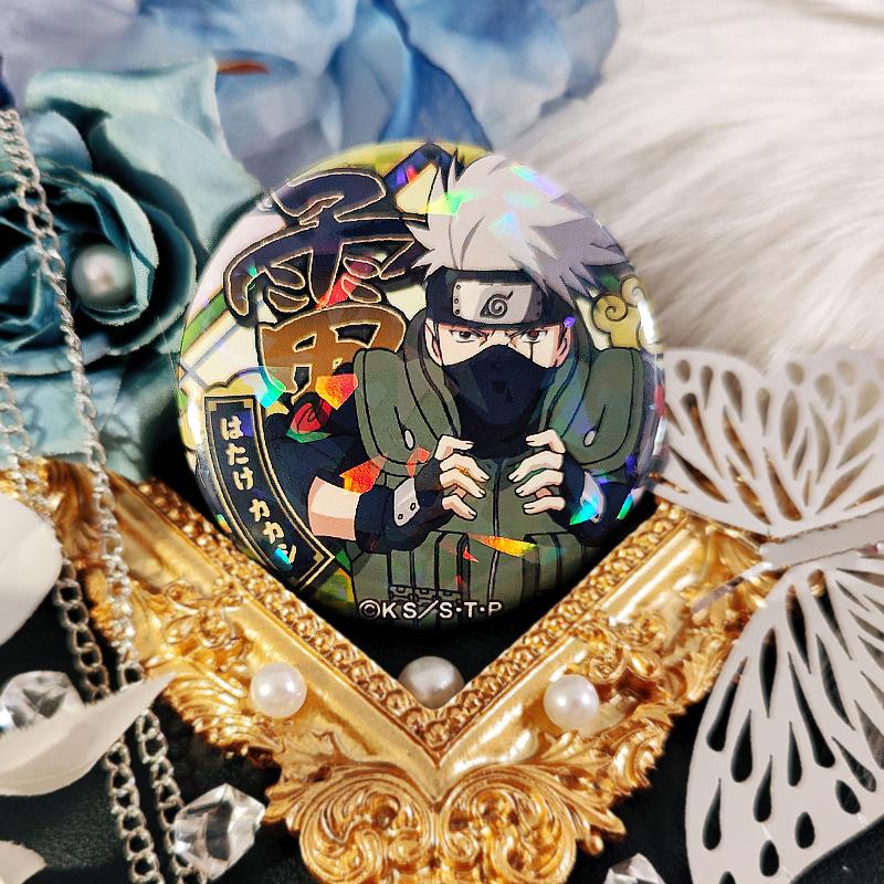 58mm Badge Naruto Anime Brooch A Delicately Designed Tin Pin Featuring Characters Like Itachi Sasuke Kakashi Perfect As Costume Accessorie and Jewelry
