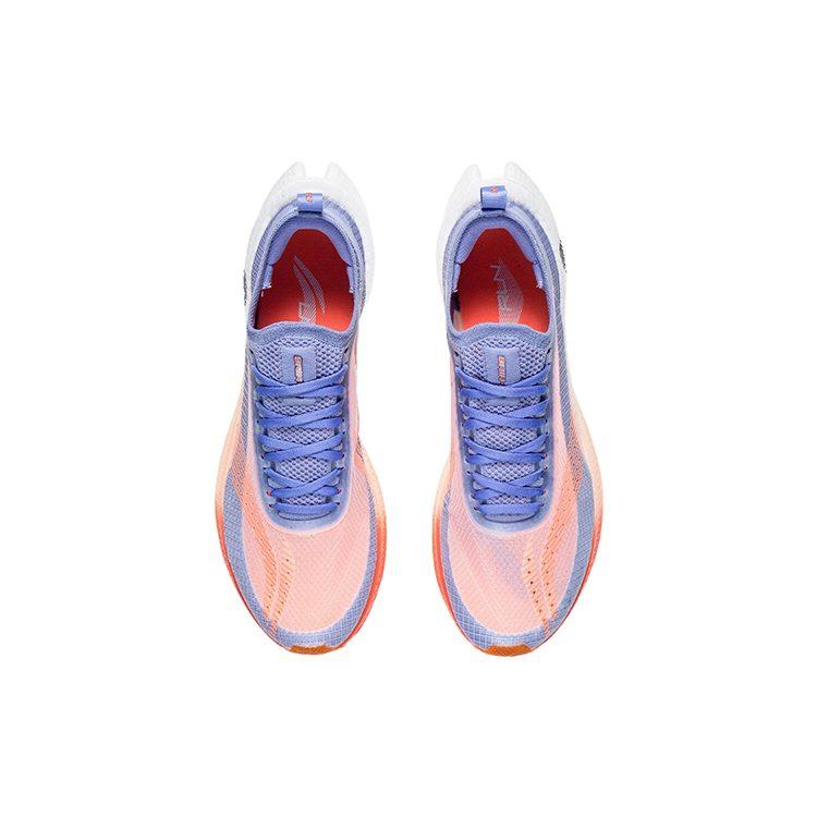 Li Ning Feidian 2 Elite Амортизация Скользкая Устойчивая к истиранию Поддержка Низкие Кроссовки для бега Женские Бело-фиолетовые ARMR010-6