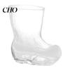 Camping Drinkware Creative Boot Shape Glass Cup, 300ml Novelty Tumbler Picnic Cup for Whiskey Beer Juice Coffee, Unique Home Bar Gift Hot And