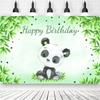 Panda Birthday Party Bamboo Cartoon Poster custom Baby Newborn Portrait Photo Backgrounds Photography Photocall Photo Studio