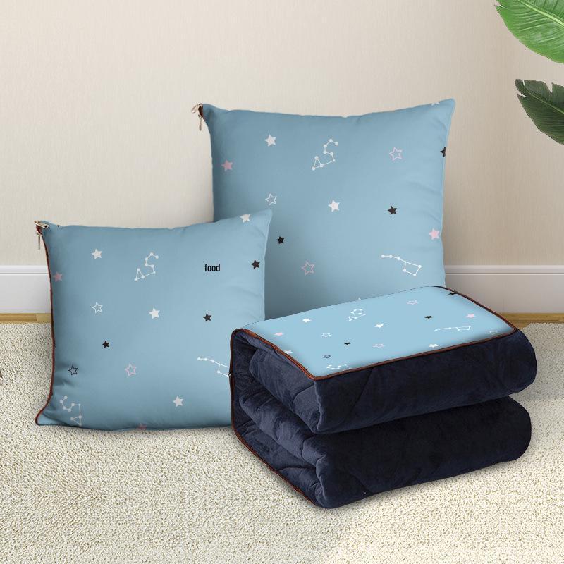 Персонализированная мультяшная флисовая плюшевая подушка-плед