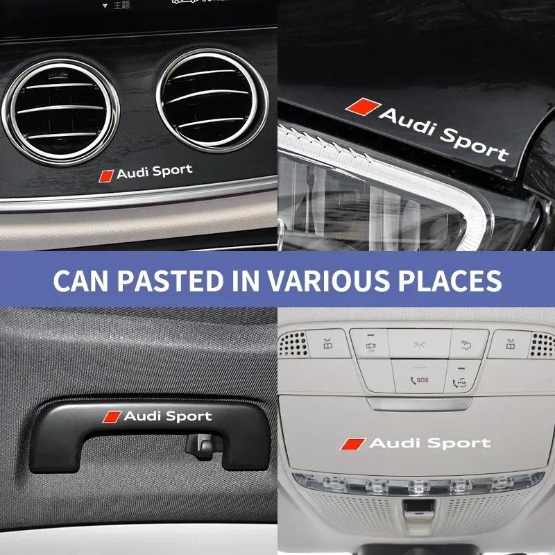 Car logo Interior Sticker Central control Decals Emblem Badge for tt SPORT A1 A3 A4 A5 A6 A7 Q3 Q5 Q7 RS3 RS4 RS5 S3 S4 S5 S7