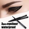 3pcs Late-model Women's Makeup Rotary Retractable Eyeliner Pencil Waterproof Eye Liner Pen