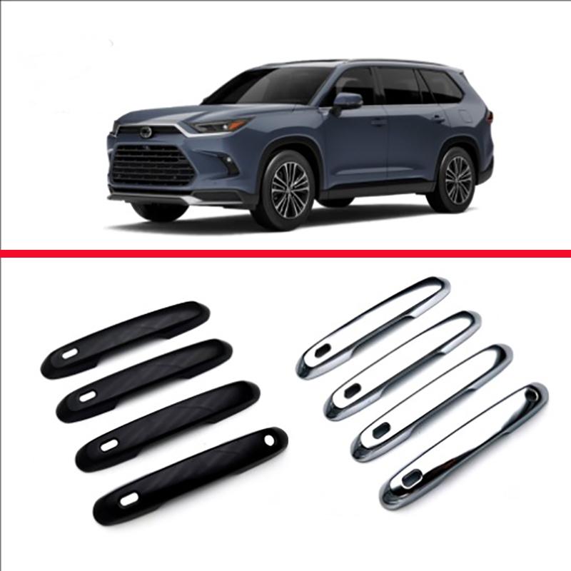 Для Toyota Grand Highlander 2024 2025 2026 ABS Хромированная Накладка на Ручку Двери с Отверстием для Smart Key Заглушка Накладка