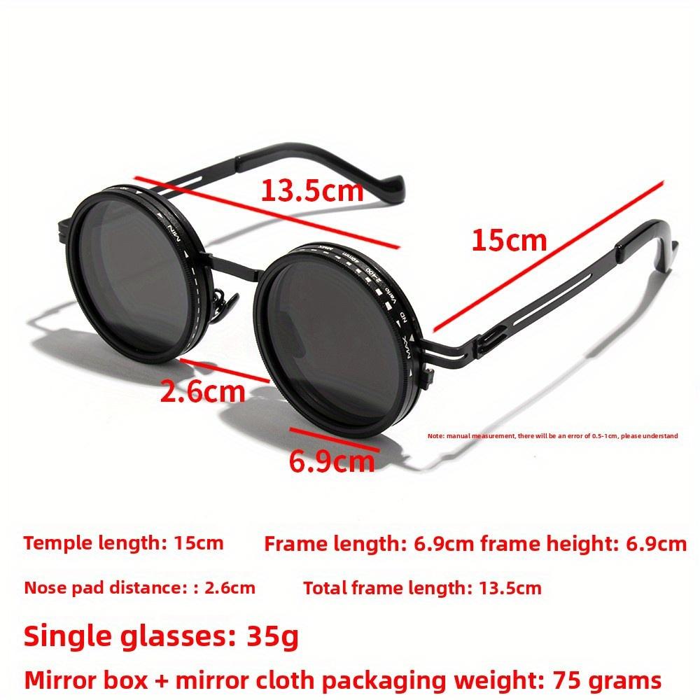 ND2-400 9-уровневые солнцезащитные очки с ручной регулировкой затемнения и поляризацией для мужчин и женщин, для рыбалки, панк, круглые очки, очки для вождения, ND-фильтр