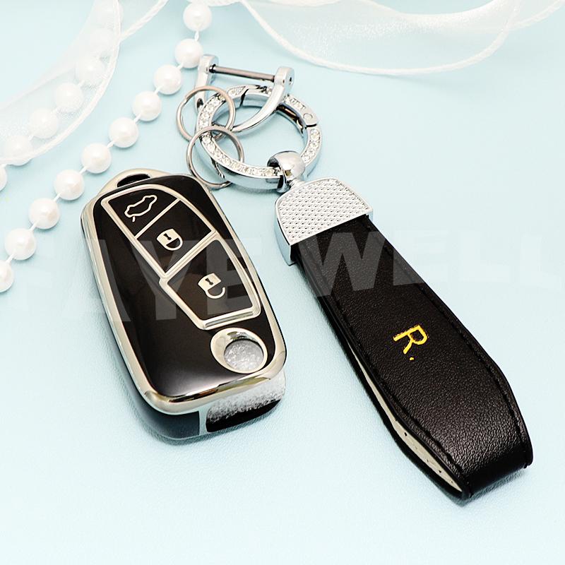 Новый чехол-книжка для ключа автомобиля из ТПУ для Fiat 500 Panda Stilo Punto Doblo Grande Bravo 500 Ducato Minibus Shell Fob Аксессуары