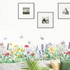 Съемные наклейки на стену с цветами, отклеивающиеся, красочные, с бабочками, цветочный декор для стен для комнаты девочки, спальни, гостиной, детской