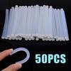 Pdtoweb 50pcs 100×7mm Transparent Hot Adhesive Melt Stick Heating Glue Gun Accessory