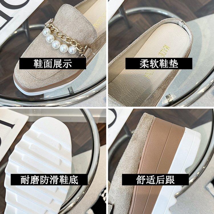 Модные тапочки женские удобные резиновые туфли на платформе женские повседневные туфли с круглым носком на плоской подошве осенние замшевые женские туфли