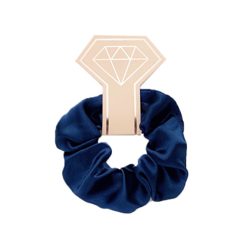 Satin Pig Large Intestine Hair Band Solid Color Fabric Head Flower European and American Headrope Rubber Band Hair Accessories