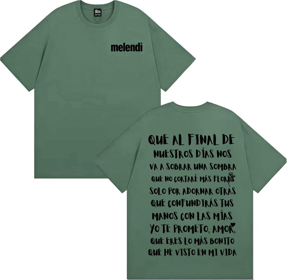 Rapper Melendi Jardín Con Enanitos Lyrics Graphic Tshirt Men Clothing Harajuku Trend Punk Tshirt Oversized Short Sleeve T Shirt