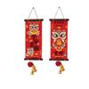1 Pair Velvet Horse Year Hanging Pendant Traditional New Year Door Couplet  Living Room