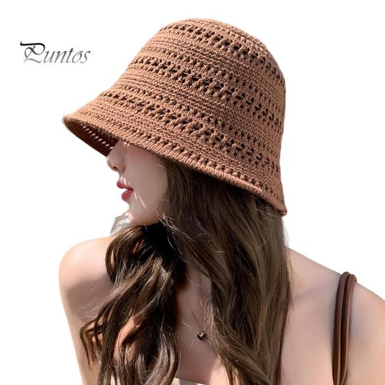 Женская шляпа рыбака с ажурным дизайном, солнцезащитная шляпа с широкими полями, однотонная, V-образная защитная летняя пляжная шляпа