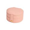 Compact Travel Jewelry Box with Mirror - Double Layer Storage for Earrings, Studs, and Rings