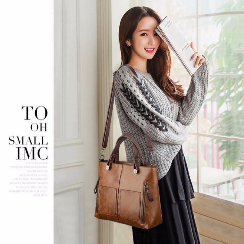 Retro Handbag Bag Classic Versatile Shoulder Messenger Bag Cross-border Large-capacity Women's Bag