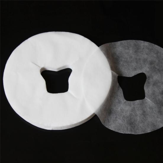 100Pcs Disposable Face Cradle Covers Massage Face Rest Covers Breathable Bed Hole Pad for Salons Headrest Spas Clinics Massage Tables Chairs