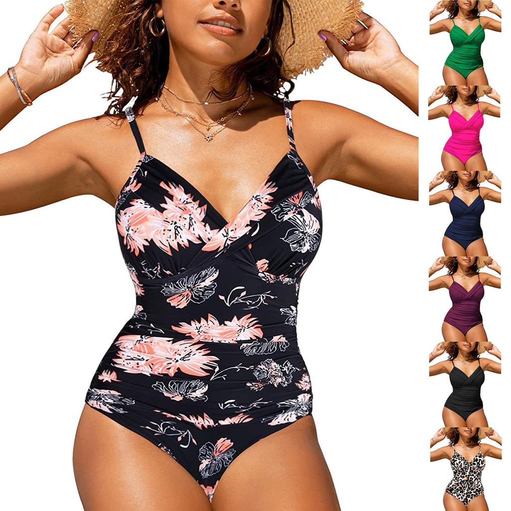 Women One-Piece Swimsuits Flowy Swimsuits Bathing Wrap Slimming Bathing Swimwear