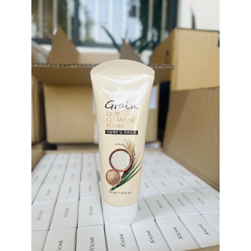 A'SOME Grain Deep Cleansing Foam 220 мл/ 500 мл, Глубокое очищение, Увлажнение, Корейская косметика, Kbeauty, образец