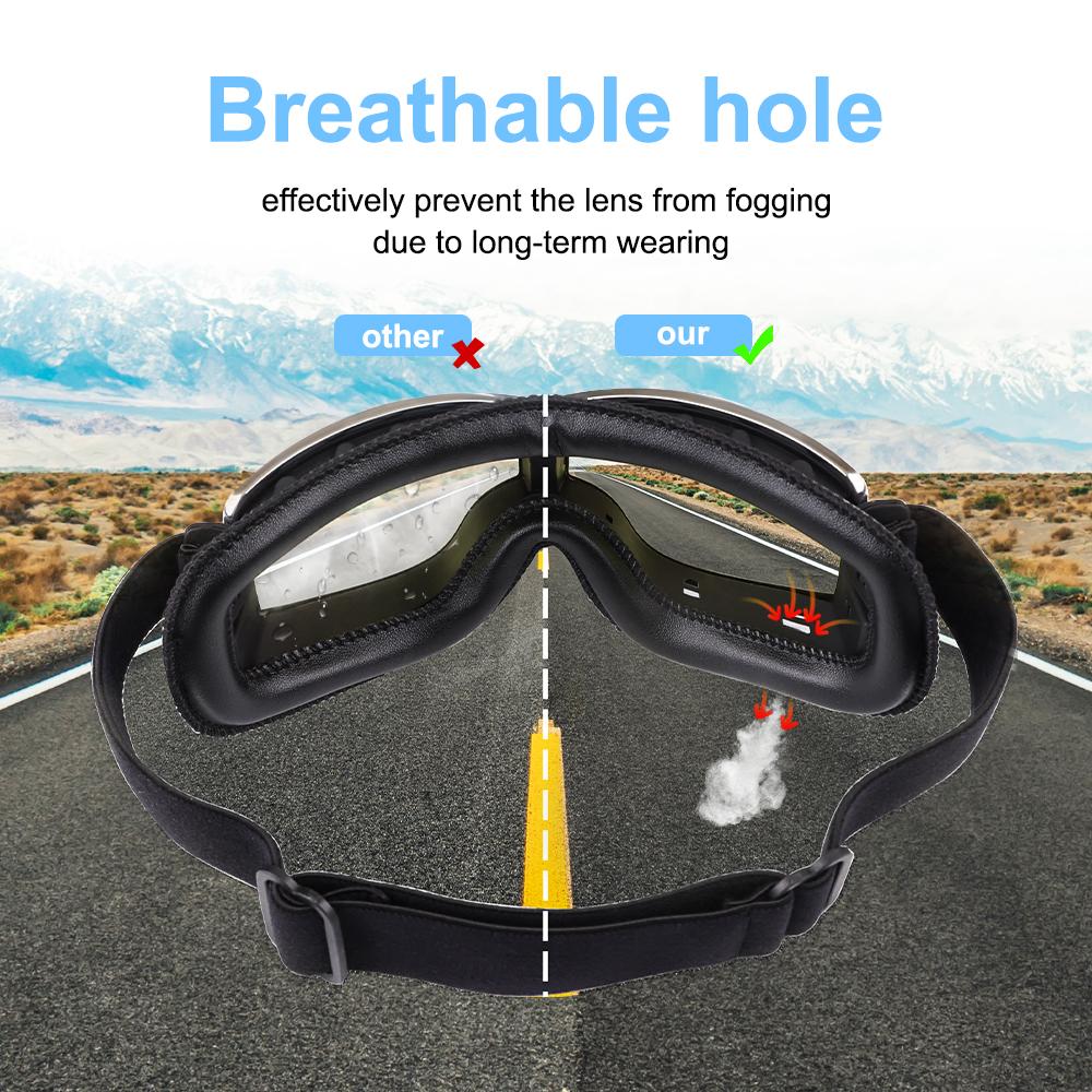 Ретро-шлемные очки для мотоцикла, универсальные очки для мотокросса с дышащим отверстием, солнцезащитные очки, аксессуары для мотоциклетных очков