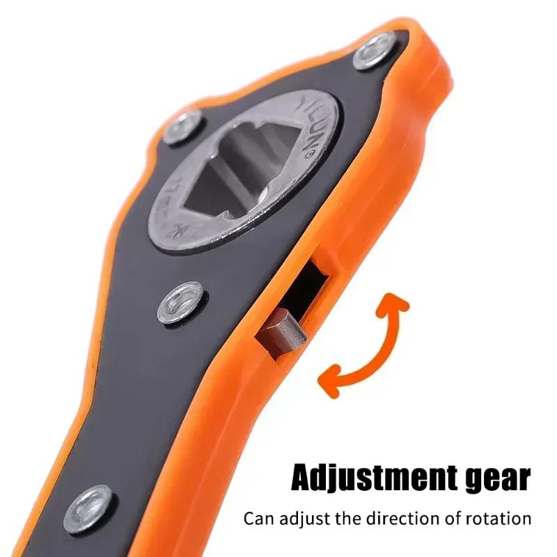 Универсальный автомобильный ключ с храповым механизмом, гаечный ключ для гаражных шин, ключ Phillips, инструмент для ремонта шин, домкрат для легковых автомобилей