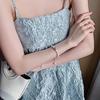 Браслет из клубничного кристалла и барочного жемчуга - Элегантное женское украшение для нотки романтики
