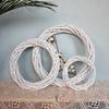 Rattan Wicker Christmas White Wreath Vine Ring Xmas Hanging Garland DIY Decor