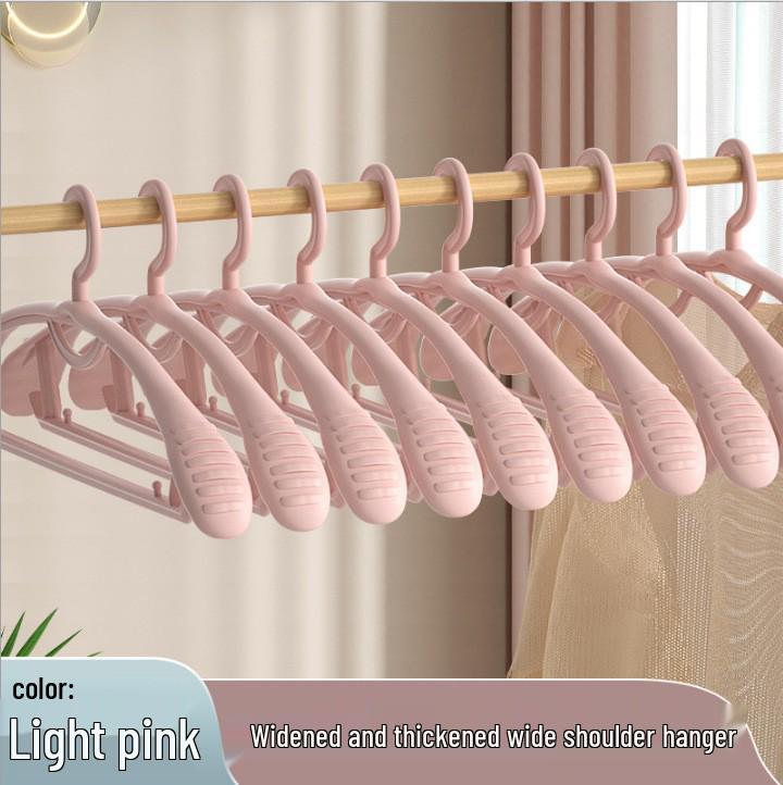 Extra Thick Non-Slip Wide Shoulder Hanger for Adult & Student Clothes, Non-Marking Plastic Design