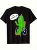 Funny Cucumber Joe T-Shirt - "I'm Cucumbers Joe" Wheelchair Pun Graphic, Soft Black Crew Neck, Lightweight & Breathable Summer Top For Unisex & Wounis