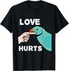 Love Hurts Blue Indian Ringneck Parrot T-Shirt
