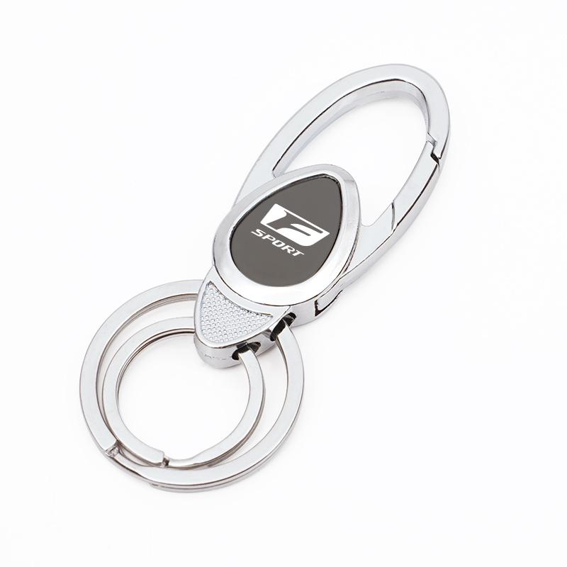 Metal Car Emblem Keychain For Lexus F SPORT ES RX NX LS UX LM LX LBX Anti-loss Keyring Auto Logo Key Chain Interior Accessories XN0