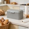 Rustics Metal Bread Container Convenient Flipping Lid Bread Bin Food Storage Organiser For Easy Access