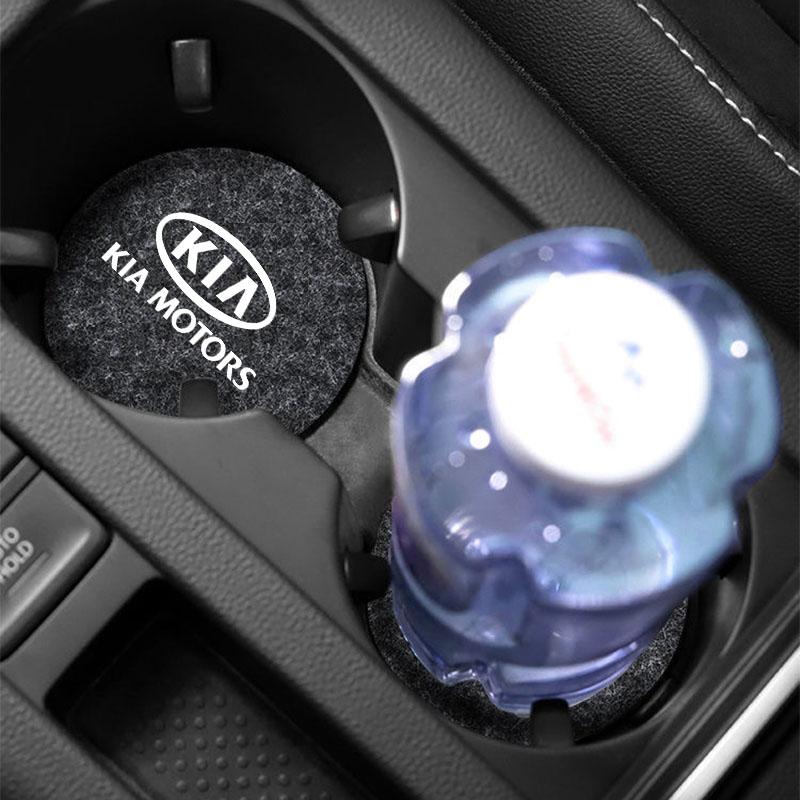 Universal Felt coaster Drink Bottle Water Cup Pad For Kia Sportage Cerato Optima K2 K3 K4 K5 Rio Picanto Soul Car Accessories BU9