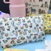 Canvas Pen Bag Puppy Print Storage Bag Multifunctional Pencil Case  Student Gift