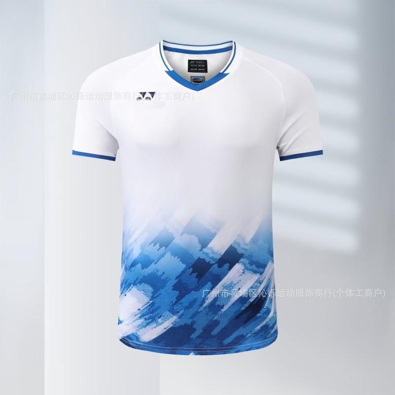Unisex Badminton Sport Shirt Set Quick-Dry Breathable Short Sleeve Top Training