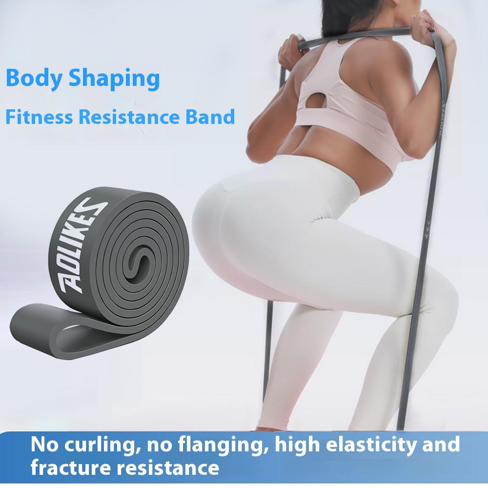 AOLIKES 3612 2080x4.5x29mm 35-85lb Resistance Band Workout Stretch Band for Muscle Strength Training, Black