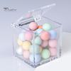 Прозрачные акриловые коробки, маленькие квадратные кубические контейнеры с крышкой, пластиковый органайзер для хранения конфет, таблеток, крошечных ювелирных изделий