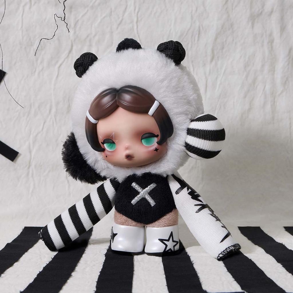 POP MART SKULLPANDA Серия Off Mode Плюшевая кукла Подвеска Слепой бокс Милый брелок Украшение для сумки