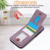 For iPhone 16 Case Card Holder Kickstand Leather + TPU Phone Cover with Shoulder Strap
