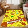 Curious Monkey Party Personalized Name Floor Mat Perfect for Bedrooms Study room Dormitory Playrooms Anti-slip Rug Decorate Offices