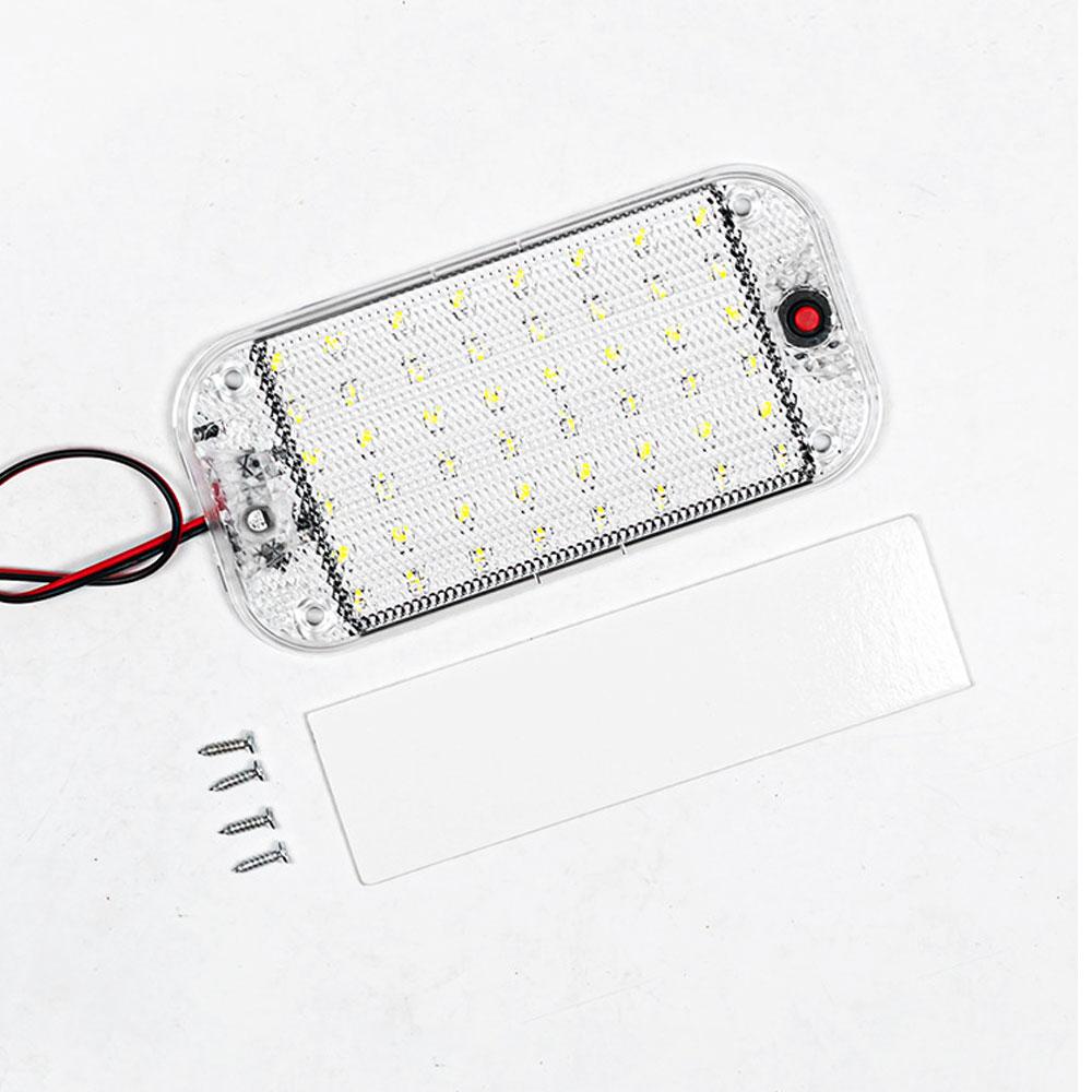 48 LED Panel Light Car Interior Reading Lamp High Brightness Cabin Lights for Van Truck RV Boat Camper Lights Strip 12V-24V