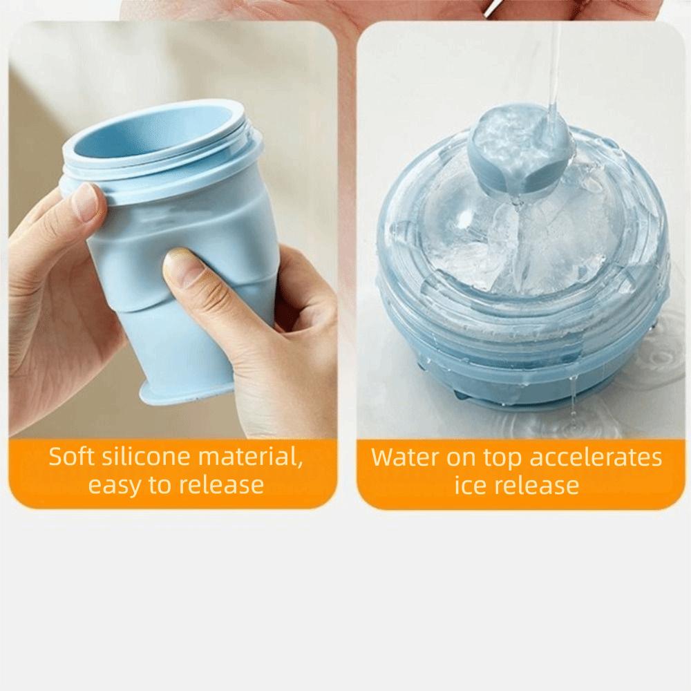 Leak-Proof Ice Cube Water Bottle Easy To Demold Ice Kettle Silicone Collapsible Mug Outdoors