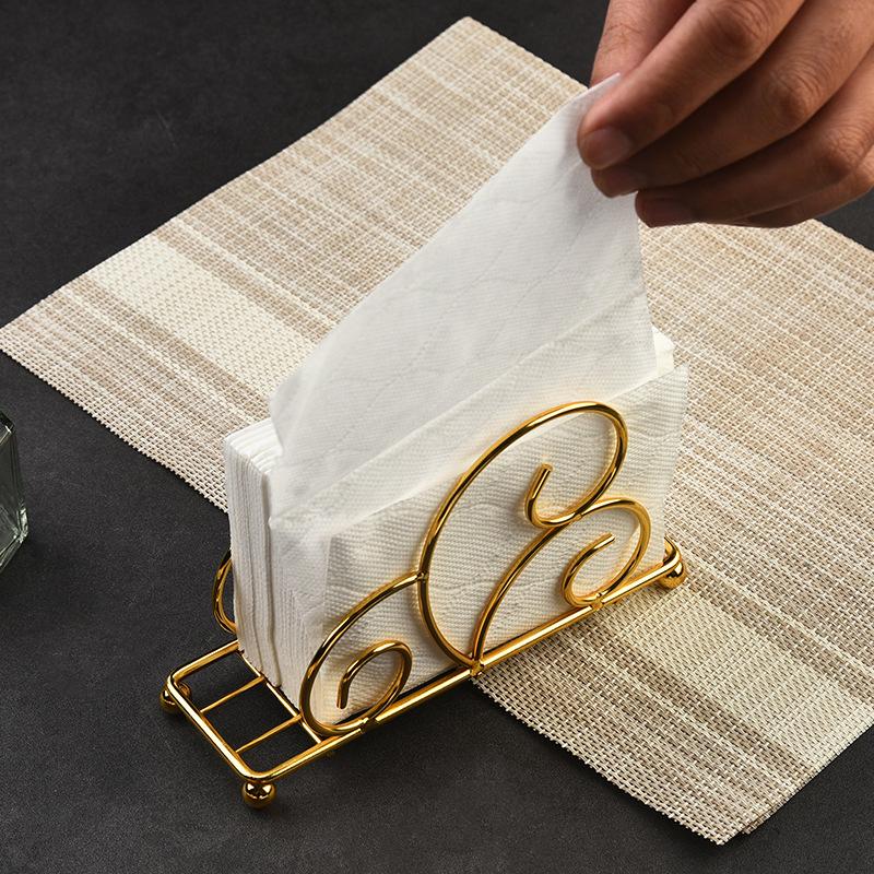 Металлический держатель для салфеток, экономящий место, скандинавский стиль, отдельно стоящий органайзер для бумаг на стол, утолщенная нескользящая стойка для хранения салфеток, дом