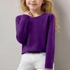 Girls Long Sleeve Round Neck Knit Pullover Jumper Tops Spring Base Layer Top Thermal Undershirt Youth Underwear 8-16Years