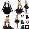Stylish Women's Bunny Rabbit Costume With White Rabbit Bobbin Tail For Halloween