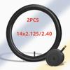 14-дюймовая бутилкаучуковая камера 14x2.125/2.4 с изогнутым ниппелем для шин электровелосипеда, e-bike, скутеров, велозапчасти, аксессуары