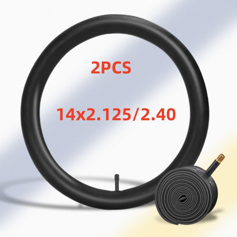 14-дюймовая бутилкаучуковая камера 14x2.125/2.4 с изогнутым ниппелем для шин электровелосипеда, e-bike, скутеров, велозапчасти, аксессуары
