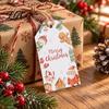 Holiday Gift Tags 50 Pcs Christmas Tags, Merry Thick Paper Labels with Packaging Supplies Jute Rope for Wrapping, DIY Crafts, New Year Party