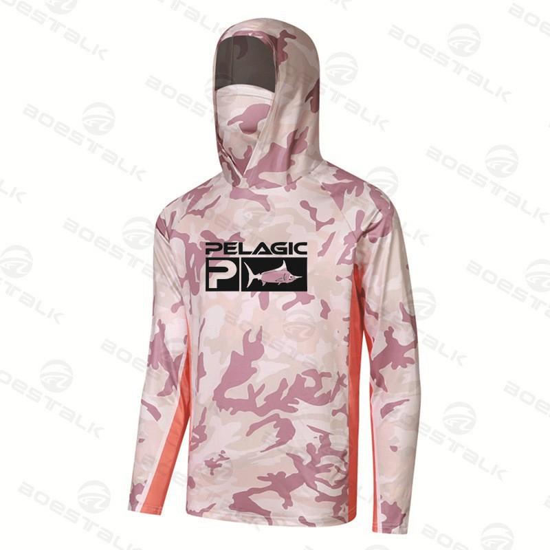 Pelagic Fishing Clothes Men's Outdoor Sportswear Hooded Sun-protection Shirt Quick-drying