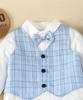 Spring/Autumn Boys' Formal Vest Set: Flower Boy Host Outfit, Children's Performance Suit, 1-Year-Old's Costume